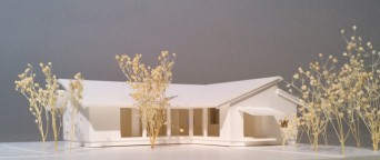 木組みの家「佐倉の平屋」模型1:100