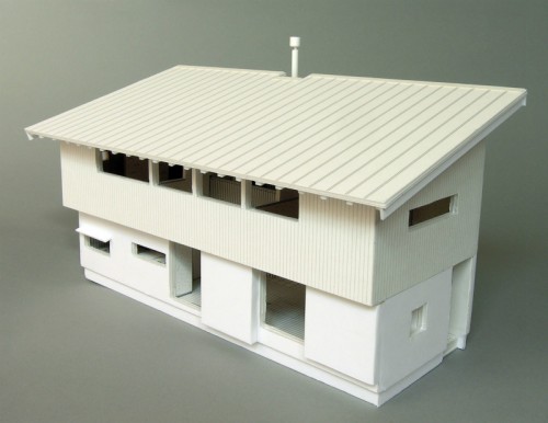 木組みの家「松本城の見える家」模型俯瞰