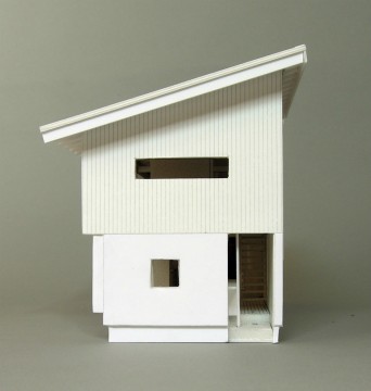 木組みの家「松本城の見える家」模型東